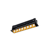 Multi Stealth Adjustable Trim 8 Cell Flood Beam 3000K 90CRI in Gold/Black