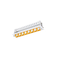 Multi Stealth Adjustable Trim 8 Cell Flood Beam 3500K 90CRI in Gold/White