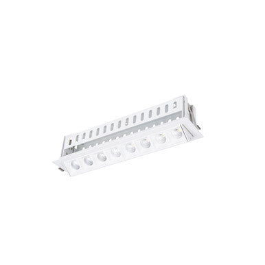 Multi Stealth Adjustable Trim 8 Cell Flood Beam 3000K 90CRI in White/White