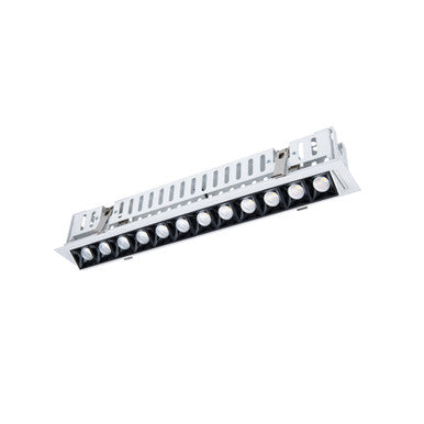 Multi Stealth Adjustable Trim 12 Cell Narrow Flood Beam 2700K 90CRI in Black/White