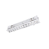 Multi Stealth Adjustable Trim 12 Cell Flood Beam 3500K 90CRI in Chrome/White