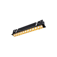 Multi Stealth Adjustable Trim 12 Cell Narrow Flood Beam 3500K 90CRI in Gold/Black