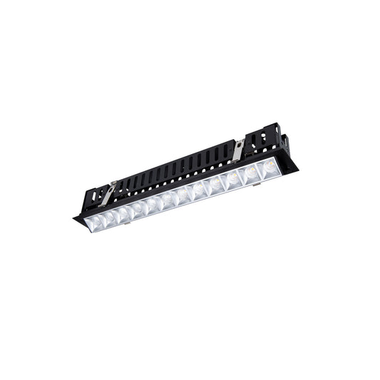 Multi Stealth Adjustable Trim 12 Cell Flood Beam 3000K 90CRI in Haze/Black