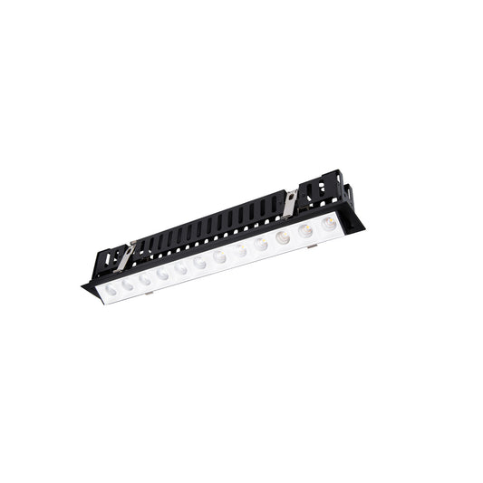 Multi Stealth Adjustable Trim 12 Cell Narrow Flood Beam 3000K 90CRI in White/Black