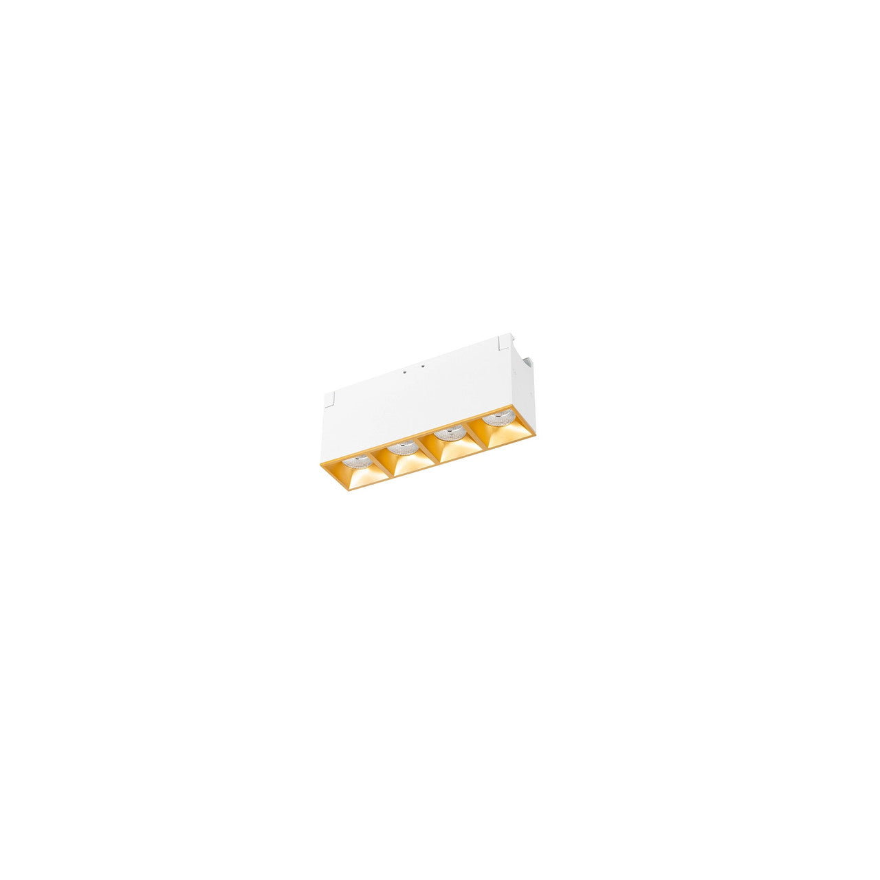 Multi Stealth Downlight Trimless 4 Cell Narrow Flood Beam 3000K 90CRI in Gold