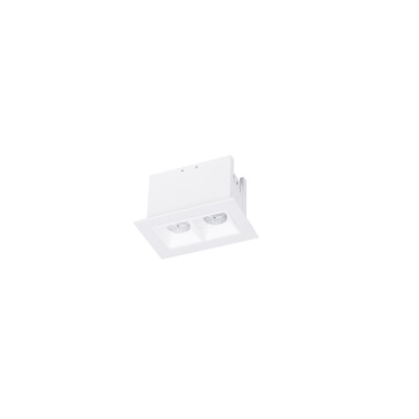 Multi Stealth Downlight Trim 2 Cell Flood Beam 4000K 90CRI in White/White