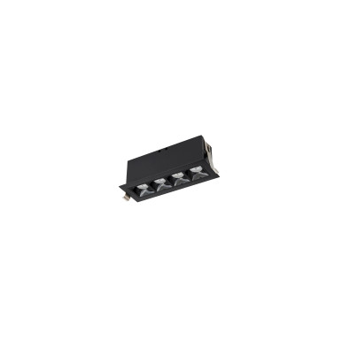 Multi Stealth Downlight Trim 4 Cell Flood Beam 4000K 90CRI in Black/Black