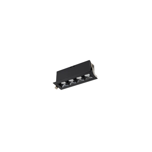 Multi Stealth Downlight Trim 4 Cell Narrow Flood Beam 3000K 90CRI in Black/Black