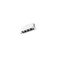 Multi Stealth Downlight Trim 4 Cell Flood Beam 3500K 90CRI in Black/White