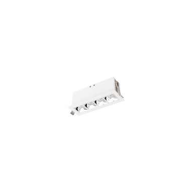 Multi Stealth Downlight Trim 4 Cell Spot Beam 3000K 90CRI in Chrome/White