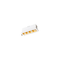 Multi Stealth Downlight Trim 4 Cell Flood Beam 3500K 90CRI in Gold/White