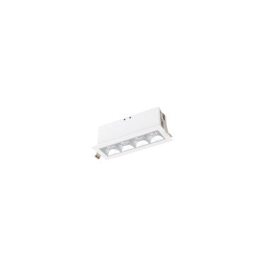 Multi Stealth Downlight Trim 4 Cell Flood Beam 3000K 90CRI in Haze/White