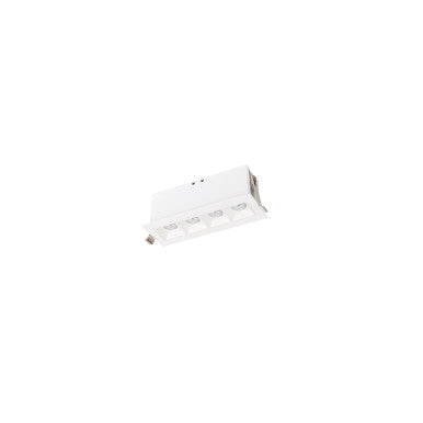 Multi Stealth Downlight Trim 4 Cell Narrow Flood Beam 4000K 90CRI in White/White