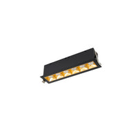 Multi Stealth Downlight Trim 6 Cell Spot Beam 4000K 90CRI in Gold/Black