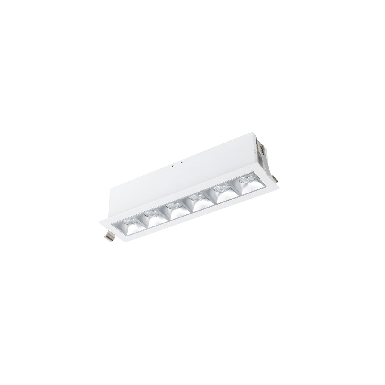 Multi Stealth Downlight Trim 6 Cell Spot Beam 3000K 90CRI in Haze/White