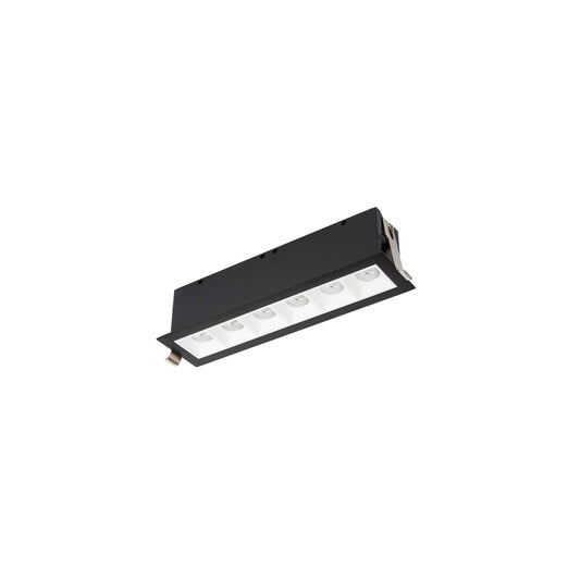 Multi Stealth Downlight Trim 6 Cell Narrow Flood Beam 3500K 90CRI in White/Black