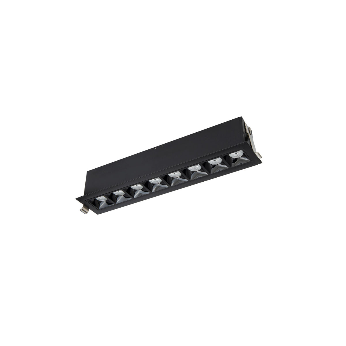 Multi Stealth Downlight Trim 8 Cell Flood Beam 3000K 90CRI in Black/Black