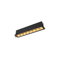 Multi Stealth Downlight Trim 8 Cell Narrow Flood Beam 3000K 90CRI in Gold/Black