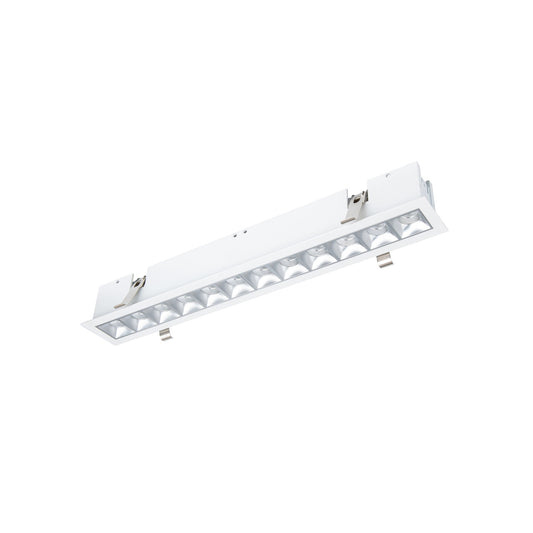 Multi Stealth Downlight Trim 12 Cell Narrow Flood Beam 3500K 90CRI in Haze/White