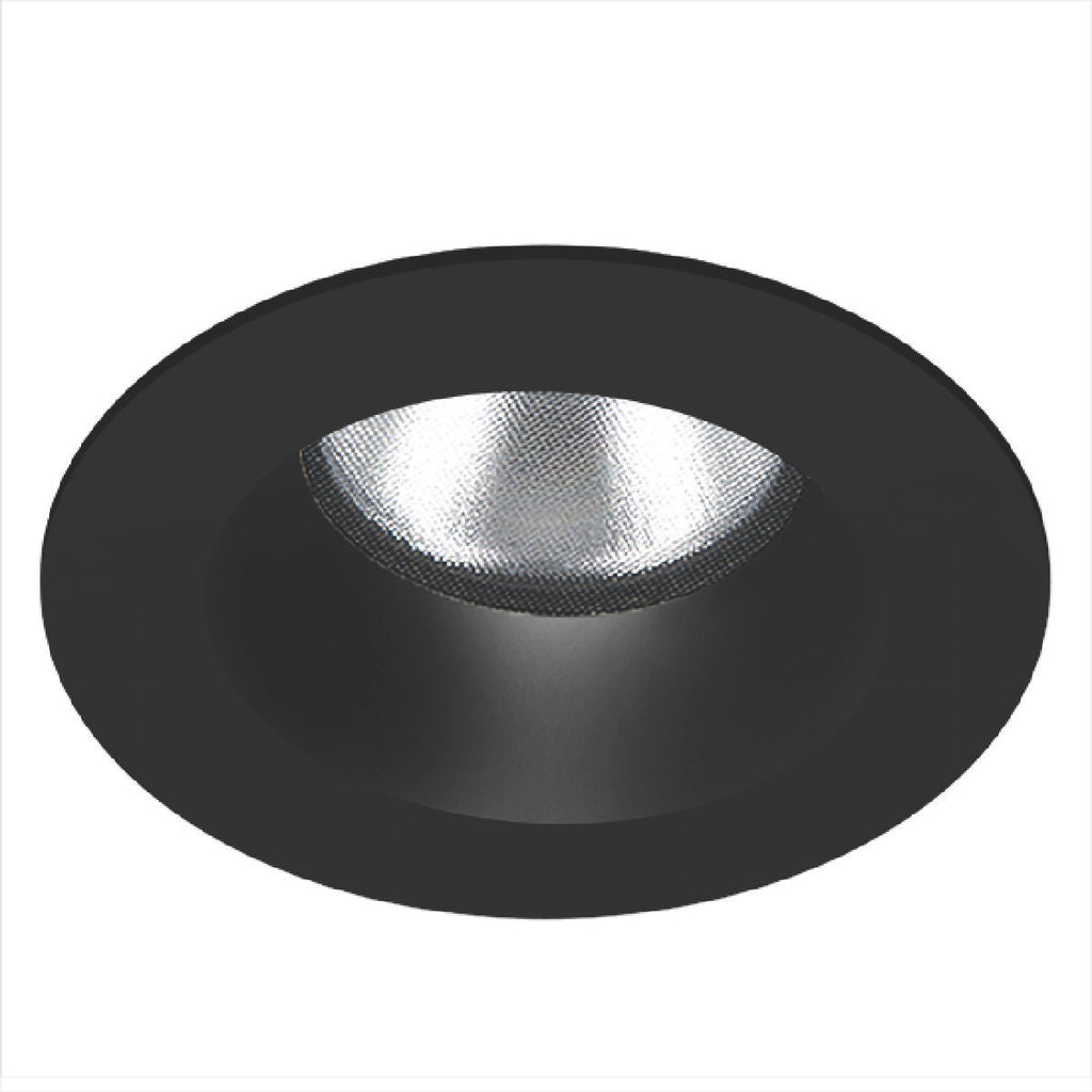 Aether 2in DownlightRound Trim Flood CRI85 3000K Black