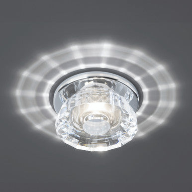Elipse Lotus CCT Selectable 3000K/3500K/4000K Trim with Light Engine and New Construction or Remodel Housing in White