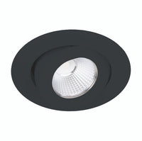 Ocularc 2.0 LED Round Adjustable Spot 3000K Trim with Light Engine and New Construction or Remodel Housing in Black - R2BRA-S930-BK