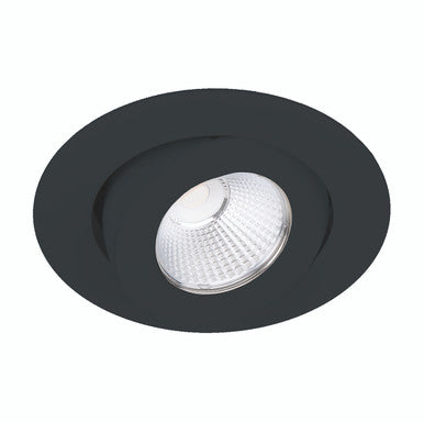Ocularc 2.0 LED Round Adjustable Narrow 3000K Trim with Light Engine and New Construction or Remodel Housing in Black - R2BRA-N930-BK