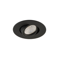 Ocularc 2.0 5CCT Round Adjustable Trim and Housing for New Construction or Remodel with Narrow Beam and Black Finish