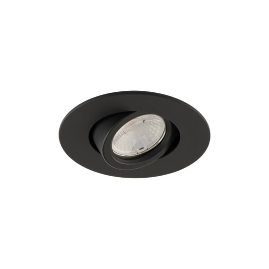 Ocularc 2.0 5CCT Round Adjustable Trim and Housing for New Construction or Remodel with Spot Beam and Black Finish