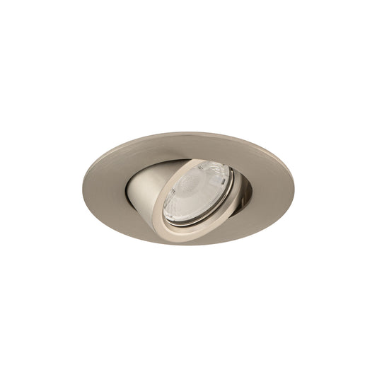 Ocularc 2.0 5CCT Round Adjustable Trim and Housing for New Construction or Remodel with Spot Beam and Brushed Nickel Finish