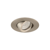 Ocularc 2.0 5CCT Round Adjustable Trim and Housing for New Construction or Remodel with Spot Beam and Brushed Nickel Finish