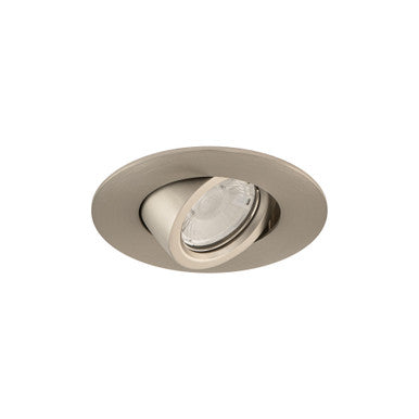 Ocularc 2.0 5CCT Round Adjustable Trim and Housing for New Construction or Remodel with Flood Beam and Brushed Nickel Finish