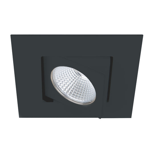 Ocularc 2.0 LED Square Adjustable Spot 3000K Trim with Light Engine and New Construction or Remodel Housing in Black - R2BSA-S930-BK