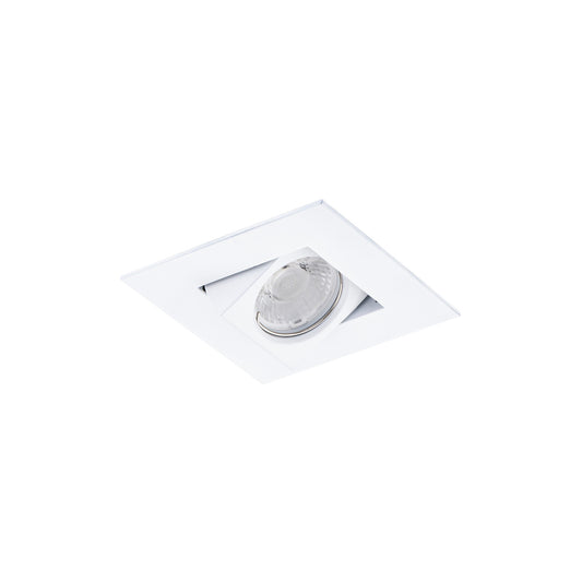 Ocularc 2.0 5CCT Square Adjustable Trim and Housing for New Construction or Remodel with Narrow Beam and White Finish