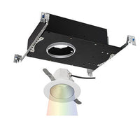 Aether Color Changing LED Round Open Reflector Trim with Light Engine Flood Beam in Haze White