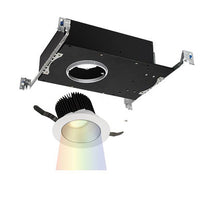 Aether Color Changing LED Round Wall Wash Trim with Light Engine in Haze White