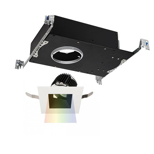 Aether Square Adjustable Trim with LED Light Engine Spot 15 Beam 2700K in Black White