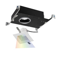 Aether Color Changing LED Square Adjustable Trim with Light Engine Flood Beam in Haze White