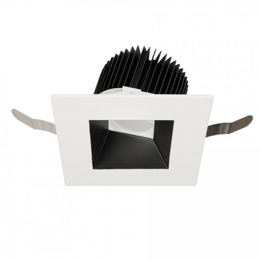Aether Square Wall Wash Trim with LED Light Engine Asym Beam 3000K in Black White - R3ASWT-A930-BKWT