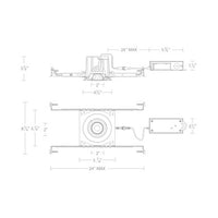Ocularc 3.0 5CCT Round Adjustable Trim and Housing for New Construction or Remodel with Narrow Beam and Brushed Nickel Finish