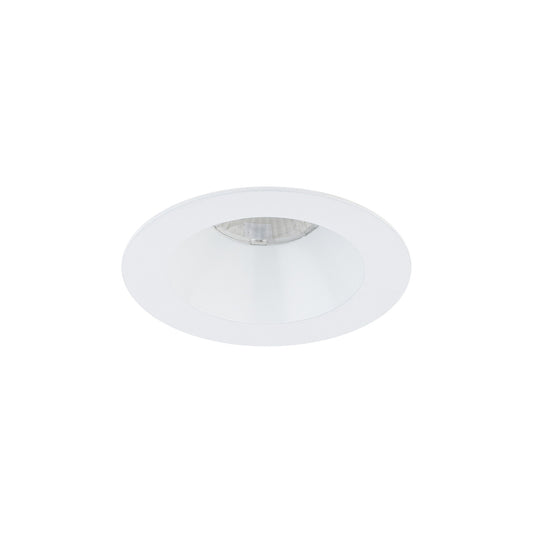 Ocularc 3.0 5CCT Round Downlight Polycarbonate White Trim and Housing for New Construction or Remodel with Spot Beam