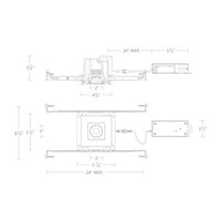 Ocularc 3.0 5CCT Square Adjustable Trim and Housing for New Construction or Remodel with Spot Beam and Brushed Nickel Finish