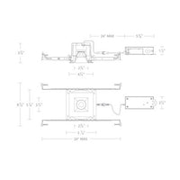 Ocularc 2.0 5CCT Square Downlight Trim and Housing for New Construction or Remodel with Flood Beam and Brushed Nickel Finish