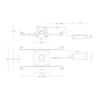 Ocularc 3.0 Dim-to-Warm Square Downlight Trim and Housing for New Construction or Remodel with Spot Beam and Black Finish