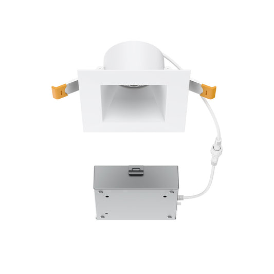 Pop-In 4in SQR Remote Remodel Downlight 5CCT - R4DSDR2-F9CS-WT