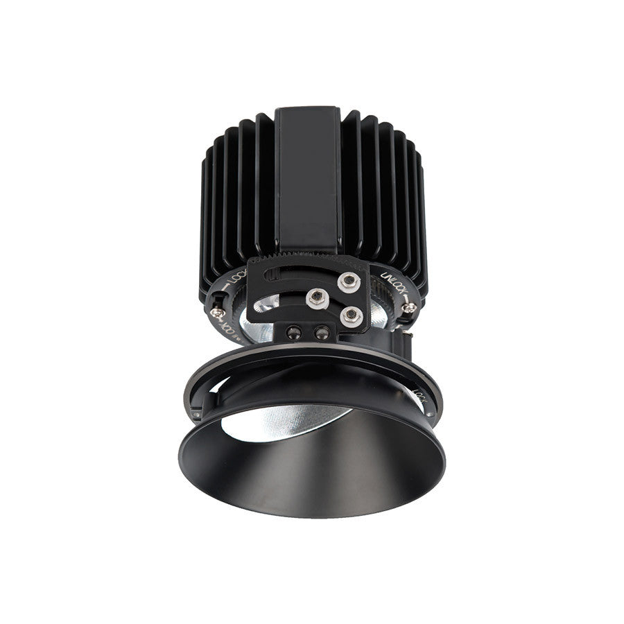 Volta Round Adjustable Invisible Trim with LED Light Engine Flood 45 Beam 3500K White in Black