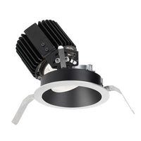 Volta Round Adjustable Trim with LED Light Engine Flood 45 Beam 3000K Soft White in Black White