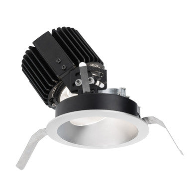 Volta Round Adjustable Trim with LED Light Engine Narrow 25 Beam 2700K Warm White in Haze White