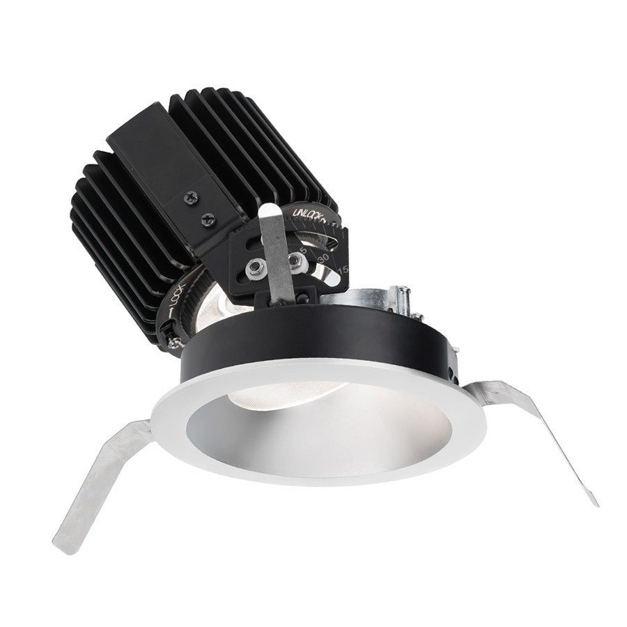 Volta Round Adjustable Trim with LED Light Engine Flood 45 Beam 3000K Soft White in Haze White