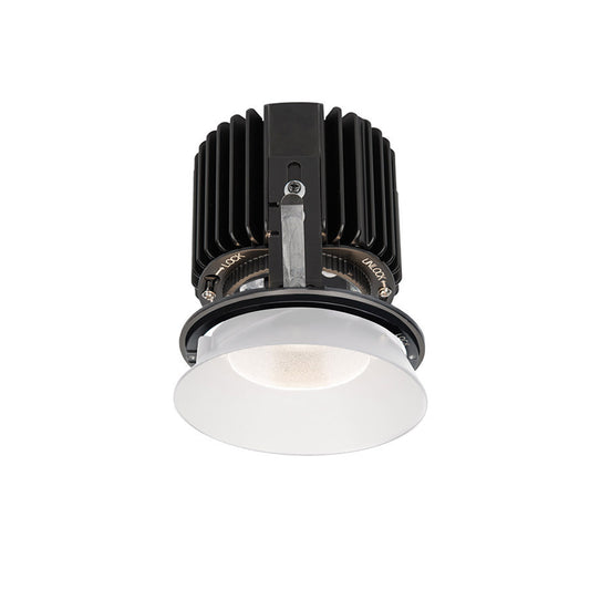 Volta Round Shallow Regressed Invisible Trim with LED Light Engine Flood 45 Beam 3500K White in White